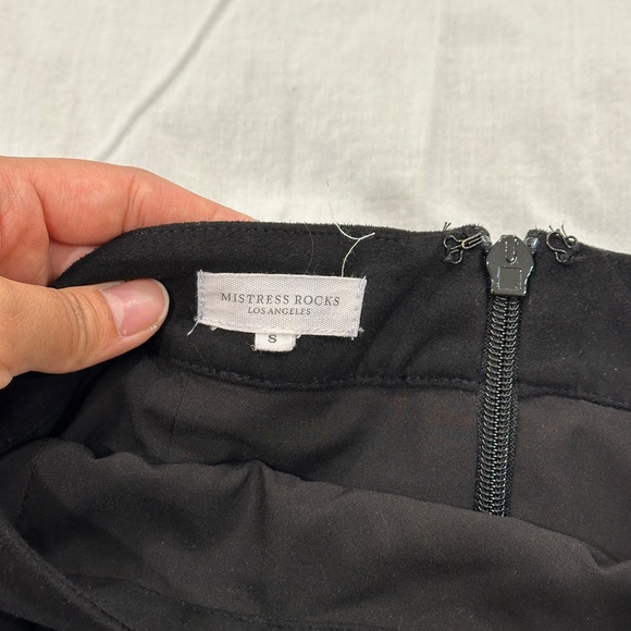 MISTRESS ROCKS 'MASTER' SUEDETTE LACE-UP MINI SKIRT - Picture 6 of 12